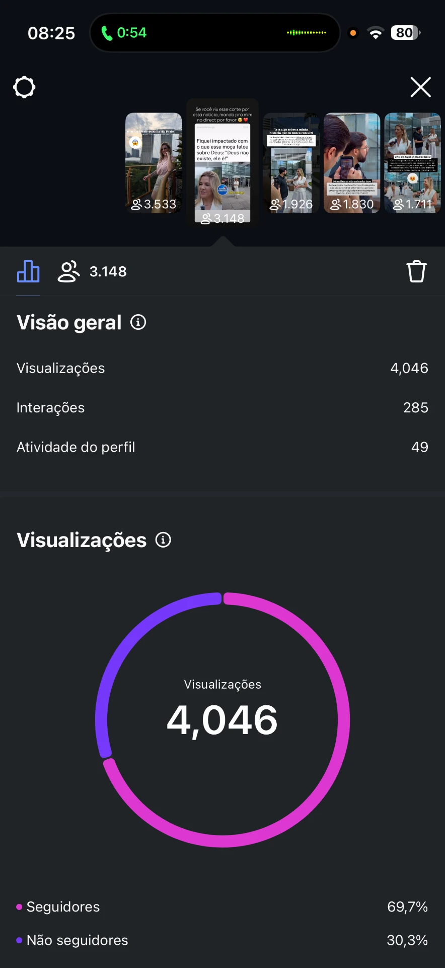 Print de resultado do Instagram