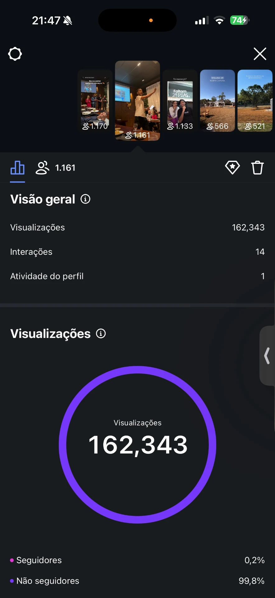 Print de resultado do Instagram